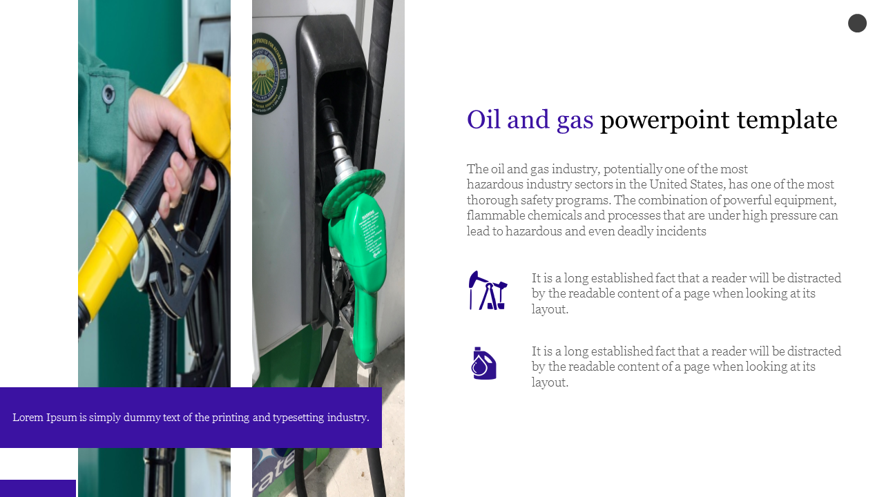 Elegant Oil And Gas PowerPoint Template PPT Designs
